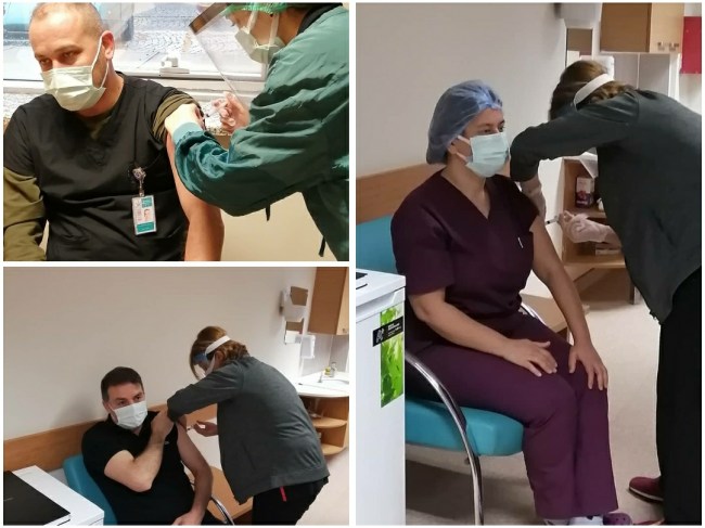 Ereğli'deki hastane çalışanları aşı oldu!
